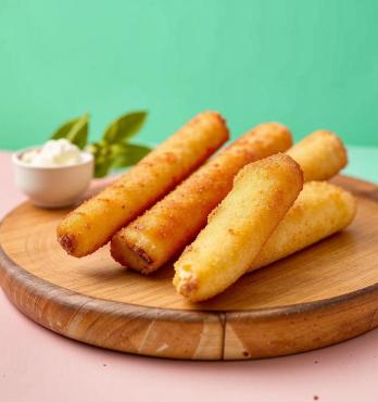 Сырные палочки из моцареллы с брусничным соусом