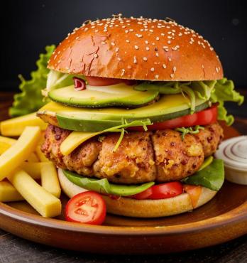 С куриной котлетой