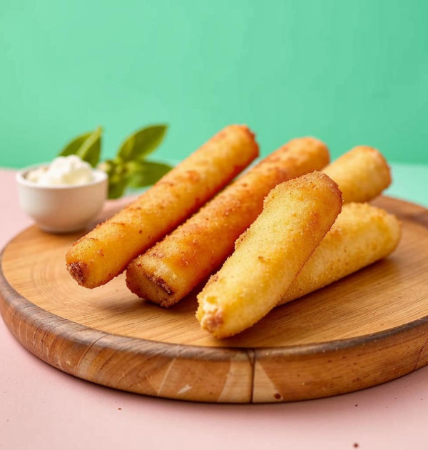 Сырные палочки из моцареллы с брусничным соусом