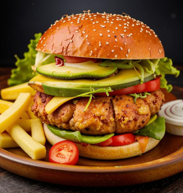 С куриной котлетой