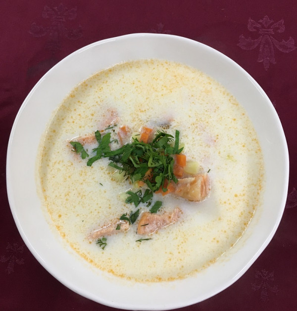 Уха северная со-сливками